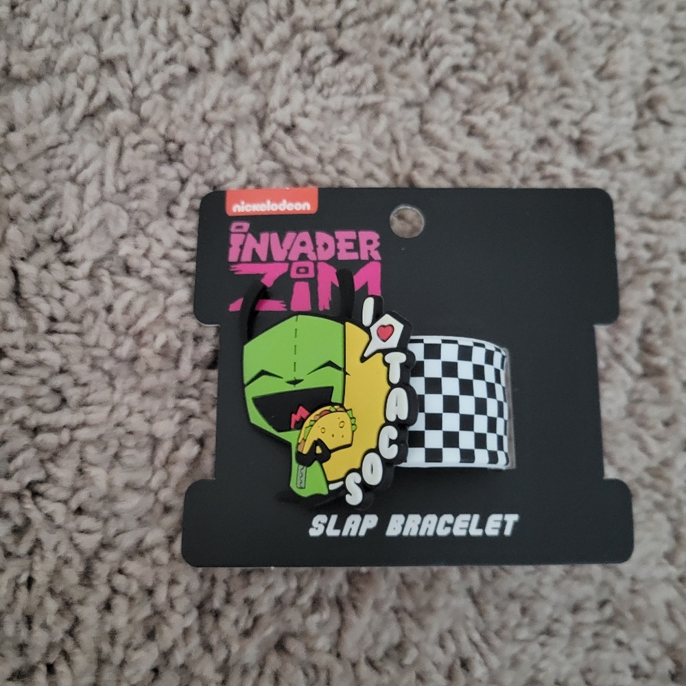 Invader Zim "I Love Tacos" Slap Bracelet - One Size (BRAND NEW!!!)